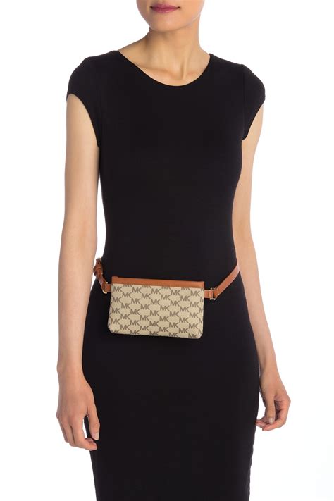 michael michael kors signature logo belt bag|Michael Kors large signature tote.